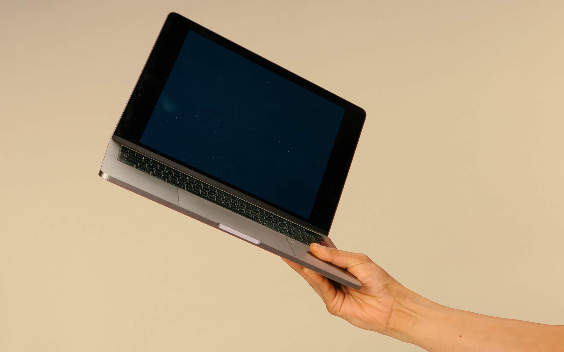 Laptop, standing for watching porn online and a reminder that it's not real