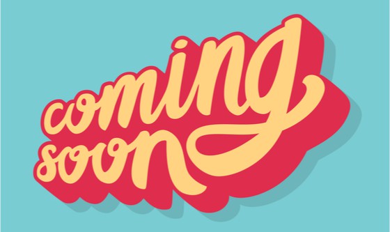 Coming soon pop-art sign