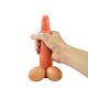 Carrots, two eggs, and a hand representing masturbation